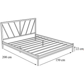 Resim Metalia Gm 227 Gözde Duxlex Metal Karyola Siyah 150x200 