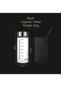 Resim Taşınabilir Cam Su Şişesi Sıcak Süt Şişesi Mezun Kapaklı Bardak Soğutmalı Süt Black350ml 500ml Black350ml 