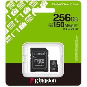 Resim Kingston 256GB Canvas Select Plus Gen3 Micro SDXC 100MB/s A1 Hafıza Kartı, SDCS3/256GB 
