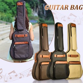 Resim Gitar Çantası 104.14 cm, Aksesuarlar için Çoklu Cep 600D Oxford Kumaş, Kalın Sünger Dolgulu, Klasik Gitarlar için Uygun 