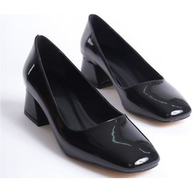 Resim Clay Kadın Siyah Rugan Topuklu Ayakkabı Siyah Rugan 