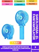 Resim Fantazer Ultra Sessiz 3 Kademeli Hafif Kablosuz 1200mAh Pervaneli Taşınabilir Usb ŞarjlMasa El Fan Vantilatör 