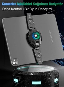 Resim Abbruch Gamer Oyuncu Radyatör Tablet Telefon Soğutma Fanı ısı Led Göstergeli Ayarlanabilir Klips 