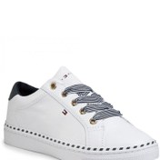 Resim Tommy Hilfiger Nautical Lace Up Sneaker Kadın Ayakkabı White 