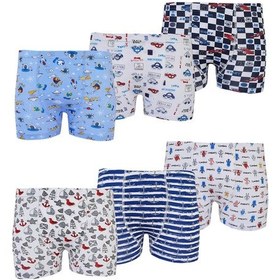 Resim Hepsine Rakip Tutku 6'lı Paket Erkek Çocuk Renkli Empirme Elastan Boxer Tec0254 Çok Renkli 