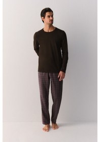 Resim Suwen Flanel Check Erkek Pijama Altı Sh26401624959 Gri Ekoseli 