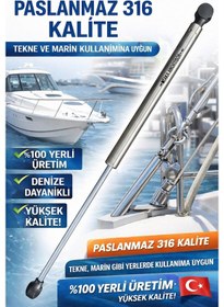 Resim Paslanmaz Inx 316 Gazlı Amortisör Marine Tip - Taka 254mm 150n - Tekne Ve Yat Tipi 4 Adet 