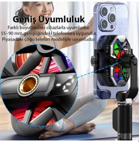 Resim Memo Dl21 Yarı İletken Arka Klipsli Çift Fanlı Soğutma Radyatörü Pubg Oyun Soğutucu Apple Uyumlu iOs Android- 5775 