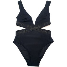 Resim Siyah Geniş Elastik Şeritli Mayo Db200511ma 001 