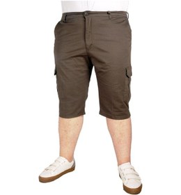 Resim Mode Xl Büyük Beden Erkek Kapri Klasik 21401 Haki 001 