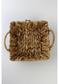 Resim Hasır Rattan Ekmeklik Ekmek Sepeti Kare 20 20cm 