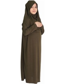 Resim Zehranaz Namaz Elbisesi Koyu Kahverengi Fermuarsız Namaz Elbisesi Koyu Kahverengi 