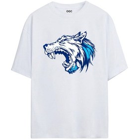 Resim Kurt Oversize Unisex T-shirt Beyaz 