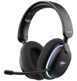 Resim Havit Gamenote Fuxi-H7 Siyah RGB USB Kablolu/Kablosuz Kulak Üstü Oyuncu Kulaklığı Teşhir 