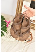 Resim Fox Shoes Kahverengi Süet Kadın Sandalet H777786002 