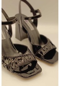 Resim Cadis Siyah Topuklu Sandalet Siyah 