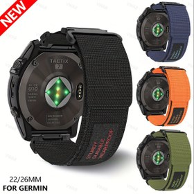 Resim 26mm/22mm Taktikli Askı for garmin Fenix 7X 7 7S 6X 6 6S Pro 5 5X 5S Epix 2 Yumuşak Aşınmaya Dayanıklı Askı Vücut 965 Instinctive Quick Release Yedek Saat Bantı Yüksek Dağlı Naylon Döngü Sihirli Bant Metal Nefes Alabilen Hafif Spor Askısı 
