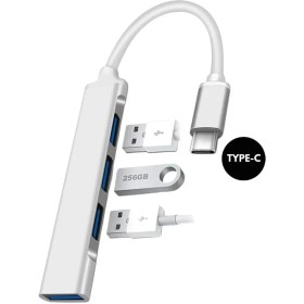 Resim Foxyn Fxn-08 Type-C To 4* USB 3.0 Otg iMac Pro MacBook Air Mac Mini/Pro Surface Pro Dizüstü Bilgisayar Çevirici Hub Adaptör 