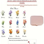 Resim Willowhaven Kişiselleştirilmiş Doğum Çiçeği Mücevher Kutusu, Büyük Kapasiteli Pembe Eylül Yüzük Kutusu, Gelin Hediyesi 