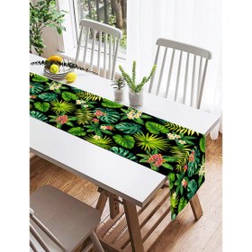 Resim Siyah Zemin Yapraklar Özel Tasarım Süet Runner 