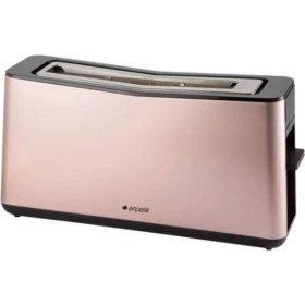 Resim Şık Rose Gold Ekmek Kızartma Makinesi, Beyaz Renkli, Pratik ve Modern Tasarım 