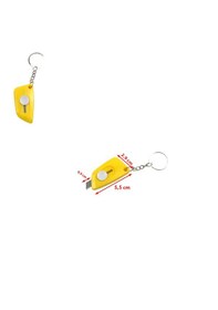 Resim Sarı Renk Minik Maket Bıçağı Anahtarlık 1 Adet Ebat: 5,5 Cm X 2,9 Cm, Bıçak Boyut: 0,9 Cm X 0,9 Cm 