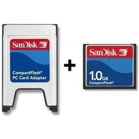 Resim Sandisk 1 Gb Compact Flash Hafıza Kartı + Pcmcıa Kart Okuyucu 