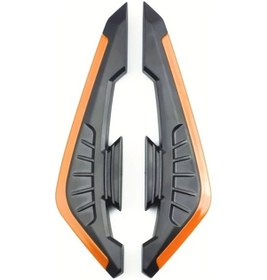 Resim Dream011 2 Adet Motorcycle Ön Spoiler Kanatçık Seti - Turuncu, Bobber Touring & Dirt Bisikletler İçin, Dayanıklı Plastik, Kolay Montaj. 