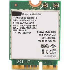Resim Springsun M.2 Key-e Ax211ngw Kablosuz Wifi Kartı, 2400mbps Hız, Bt5.2, 2.4/5/6ghz Üç Frekans, 802.11ax, Plug And Play, Dayanıklı Pcb 