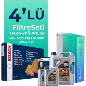 Resim Bosch Bmw 7.30 Dizel Xdrive Filtre Bakım Seti Liqui Moly Motor Yağlı (2012-2015) 4 Lü - 