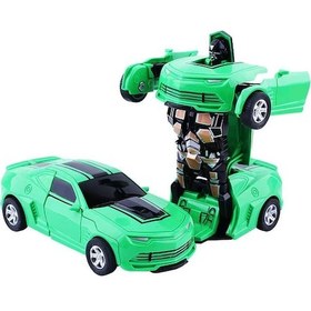 Resim Zilinn Eşek Arısı Yeşili Çocuk Deformasyon Oyuncak Araba Atalet Etkisi Bir Anahtar Deformasyon Erkek Bulmaca Çarpışma Deformasyon Autobot Altın 