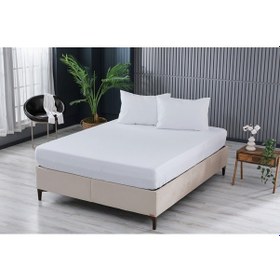 Resim Colourful Fitted Çarşaf Tek Kişilik - Beyaz 