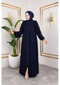 Resim Nevayla Moda Ön Ve Arka Robalı Ferace - Lacivert / F0142 Lacivert 
