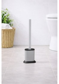Resim Silikon Tuvalet Fırçası Pratik Silikon Wc Klozet Fırçası Oval Gri S-210 Gri 