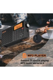 Resim XHDATA D-109 Radyo Fm / Mw / Sw Full Tam Bant Taşınabilir Radyo 