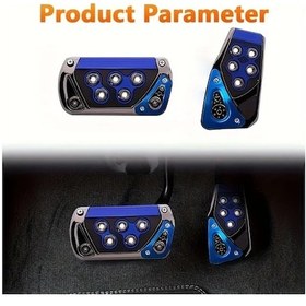 Resim Dashanshop 2 Adet Mavi Kaymaz Universal Otomatik Vites Araç Pedal Kapağı Gaz Ve Fren 