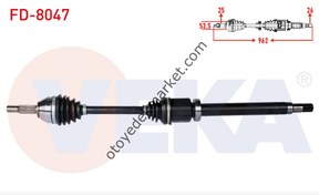 Resim Ford Connect (2002-2013) Komple Aks Sağ 1.8 Tdci (Veka) 