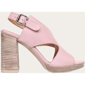 Resim Bueno Shoes Gül Kurusu Deri Kadın Topuklu Sandalet 