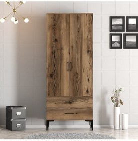 Resim Variant Kumsal 2 Kapılı T Gardrop - Ceviz / Ceviz 