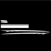 Resim 5 Parça Beyaz Spor Araba Şerit Sticker - Kaput, Gövde, Ayna Dekorasyonu - Su Geçirmez Vinyl 