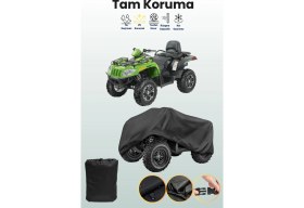 Resim Dokaca Siyah Arctic Cat Trv 550I Xt Atv Brandası, Atv Koruyucu Örtüsü 