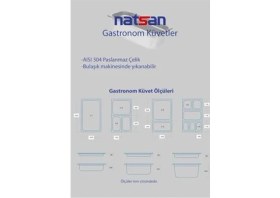 Resim Mabeyn Paslanmaz Çelik Gastronom/gastronorm Küvet Gn 1/9-65 (17,6 x 10,8 x 6,5 Cm) 