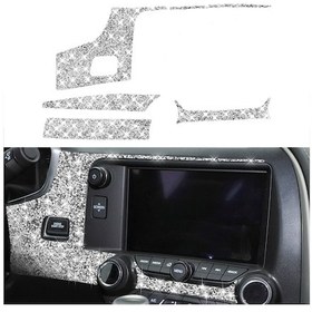 Resim Chevrolet Corvette C7 2014-2019 İçin 4'ü 1 Arada Araba Merkezi Kontrol Paneli Elmas Dekoratif Etiket, Sol Sürücü 1 Adet 