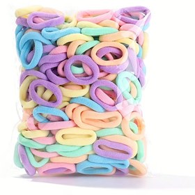 Resim 20/50/100/200/500 adet Pastel Şeker Renkli Saç Lastikleri - Kadınlar için Yumuşak Havlu Kumaş Elastik Bantlar, At Kuyrukları ve Örgüler için Tatlı ve Sevimli Saç Aksesuarları, Şık Saç Lastikleri | Oynak Tarz | Yüksek Esneklik Bantları 