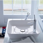 Resim Duravit Cape Cod Duraceram Batarya Banklı Çanak Lavabo 46 X 46 Cm, Alpin Beyaz 2340460000 