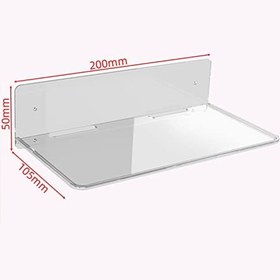 Resim Tyenaza Yönlendirici Raf Montajı, Yönlendirici Duvara Montaj Rafı, Kameralar Kablosuz Telefonlar için Şeffaf Duvara Montaj Raf Depolama Braketi, Mini Projektör 