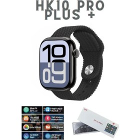 Resim Watch 10 Series HK10 Pro+ Plus Amoled G-Sensör Akıllı Saat Çift Kordon Yapay Zeka Kulaklık Eşleme Çağrı Cevaplama 