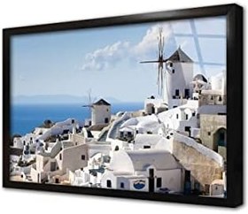 Resim Yunan Evleri Çerçeveli Cam Tablo 20x30 cm CA27432 