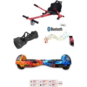 Resim Citymate Elektrikli Kaykay Hoverboard Akıllı Denge 6.5 Inch + Hoverkart + Çanta Extrem Paket Desen10 