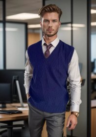 Resim Stil' Goroda Büyük Beden Örgü Yelek 169192941 Beyaz 